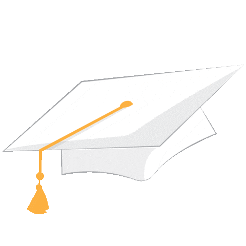 graduation cap white tassel doodle