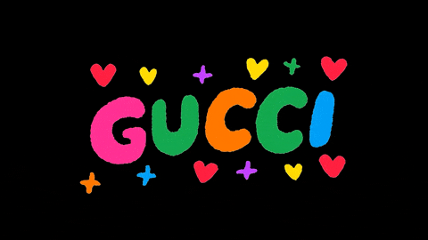 gucci colorful logo doodle