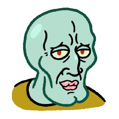 handsome squidward head spongebob meme doodle