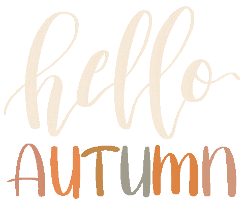 hello autumn text doodle