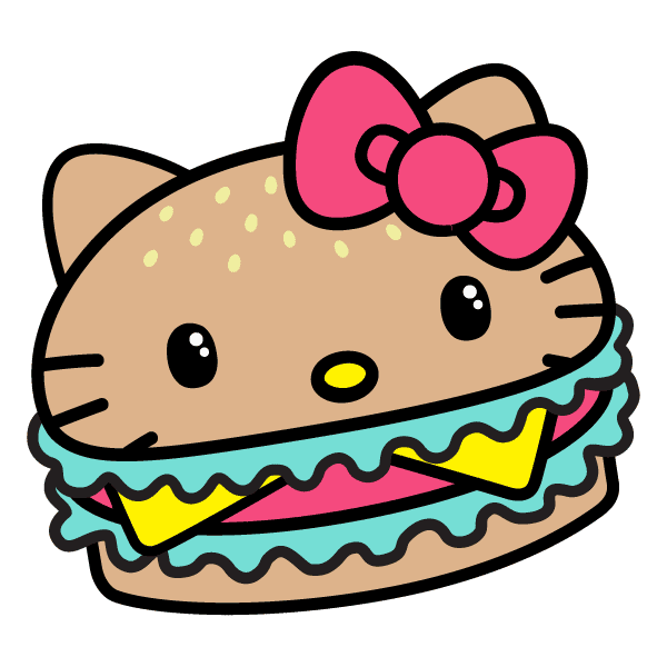 hello kitty sandwich kawaii doodle