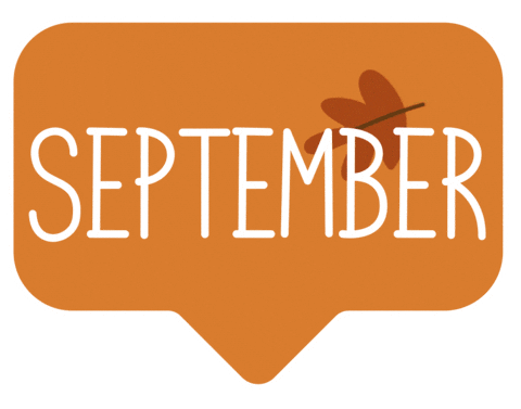 hello september fall orange doodle