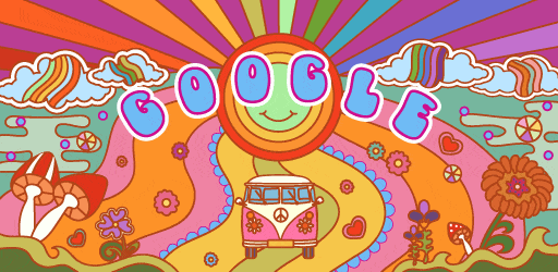 hippie trippy google doodle