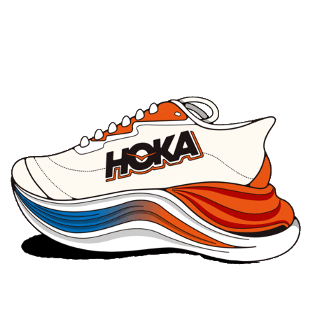 hoka sneaker running shoe doodle