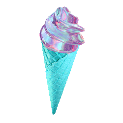 holographic soft serve ice cream doodle