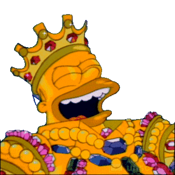 homer simpson king gold crown jewels doodle