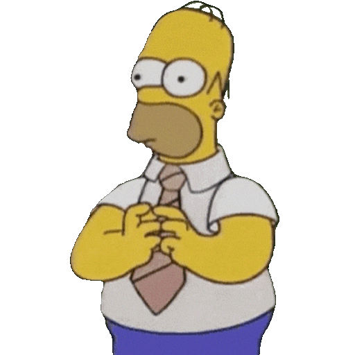 homer simpson nervous doodle