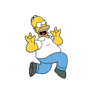 homer simpson rock on dance doodle