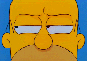 homer simpson suspicious eyes doodle