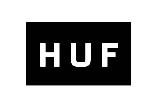 huf logo black white doodle