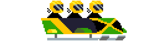 jamaican bobsled team pixel doodle