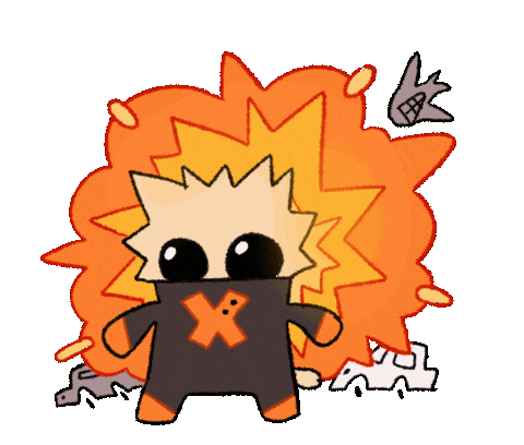 katsuki bakugo explosion chibi doodle