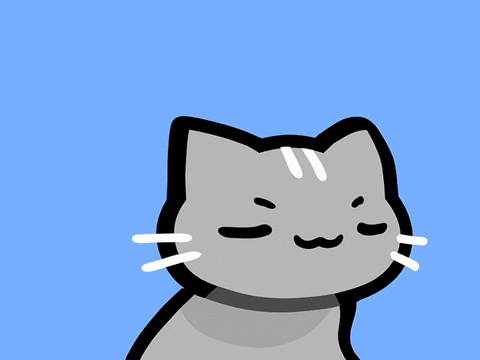 kawaii cat nod doodle
