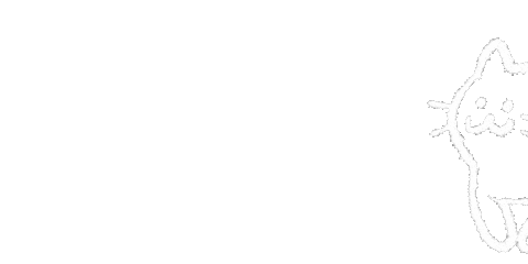 kawaii white cat line art doodle