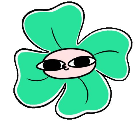 ketnipz cute four leaf clover doodle