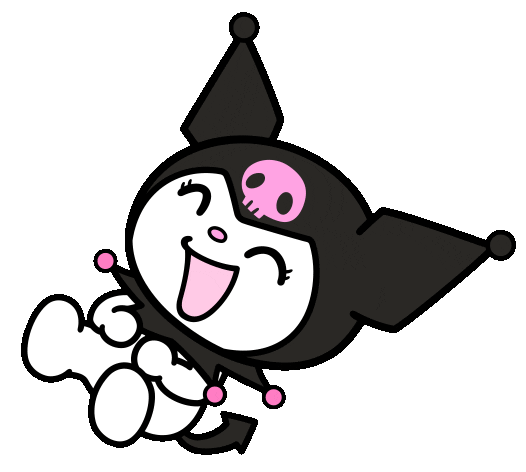 kuromi laughing rolling doodle
