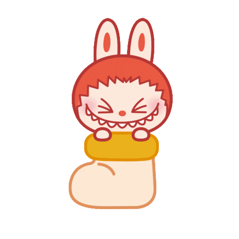 labubu sitting in sock doodle