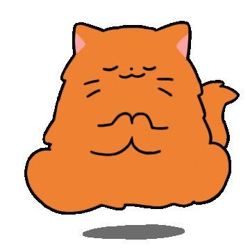 maditating cat doodle