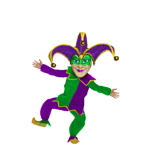 mardi gras jester dance doodle