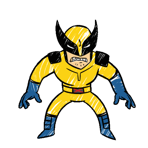 marvel wolverine angry doodle