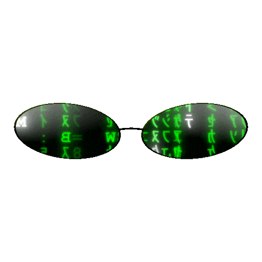 matrix digital rain code glasses doodle