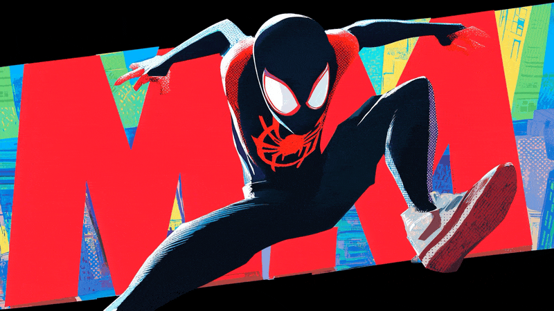 miles morales across the spiderverse jump doodle