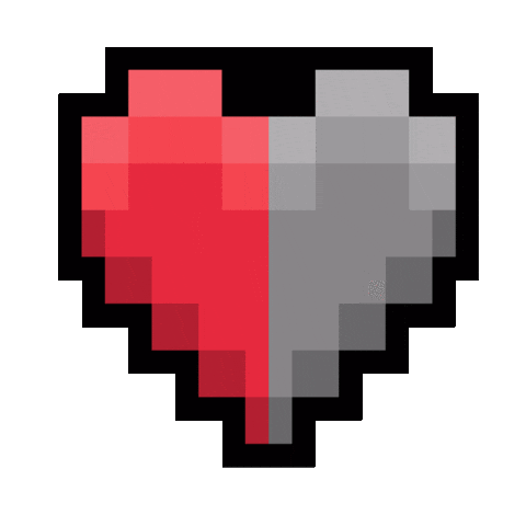minecraft pixel heart doodle