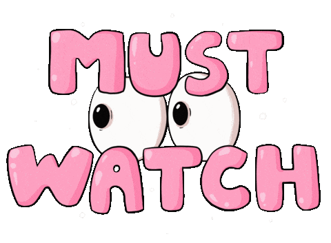 must watch pink yellow text doodle