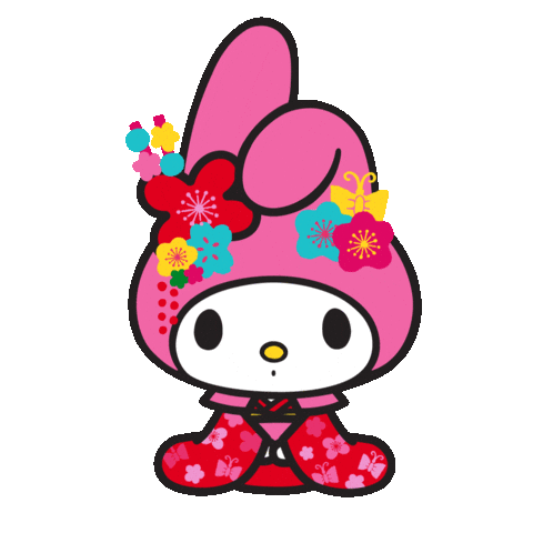 my melody floral kimono sanrio doodle