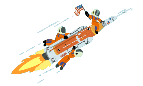 nasa artemis 2 rocket doodle