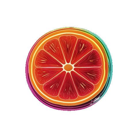 neon vibrant orange doodle