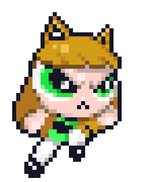 newjeans x powerpuff girls haerin pixel doodle