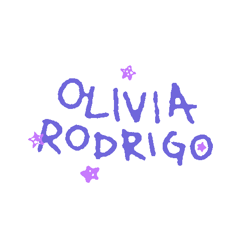 olivia rodrigo purple stars aesthetic text doodle