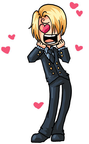 one piece sanji in love doodle