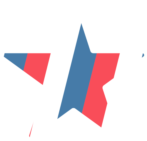 patriotic star shape red white blue doodle