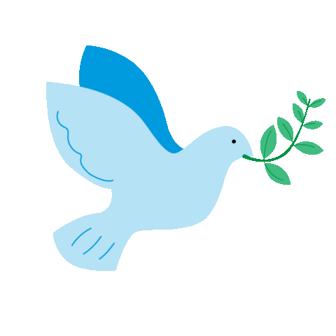peace dove olive branch symbol doodle