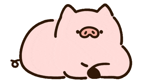 pig resting doodle