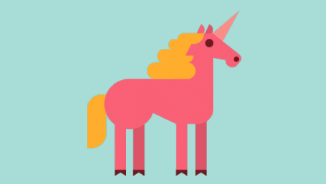 pink unicorn fart doodle