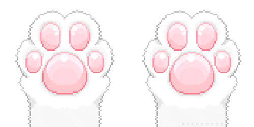 pixel cat paws toe beans doodle