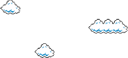 pixel clouds doodle