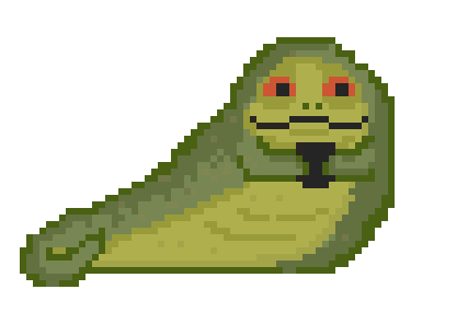 pixel jabba the hutt star wars doodle
