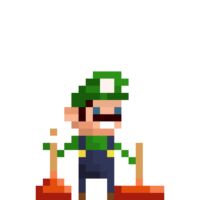 pixel luigi plunger doodle