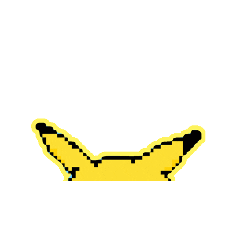 pixel pikachu peeking doodle