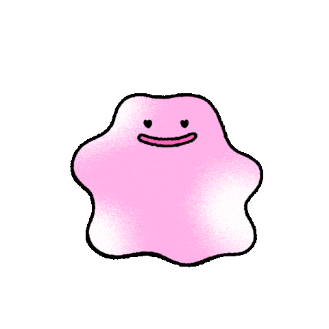 pokemon pokopia ditto pink smile doodle