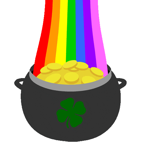 pot of gold rainbow st patricks day doodle