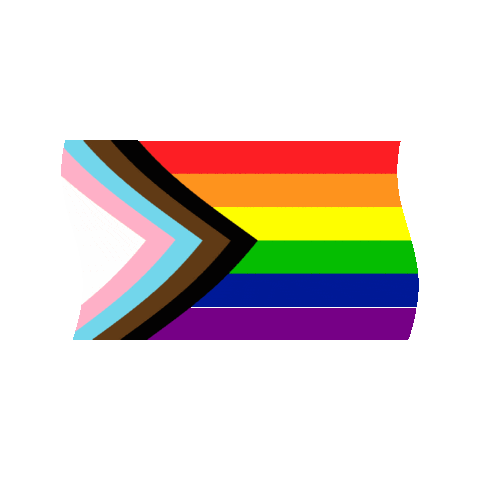 progress pride flag waving doodle