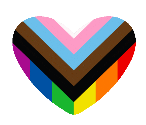 progress pride heart lgbtq doodle