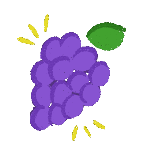 purple grapes sparkle doodle