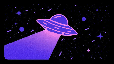 purple ufo aesthetic space loop doodle