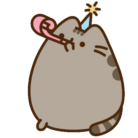 pusheen birthday party horn doodle